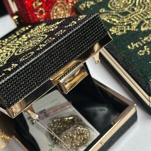 Elegant Black and Gold Clutch